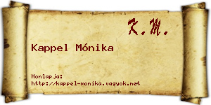 Kappel Mónika névjegykártya